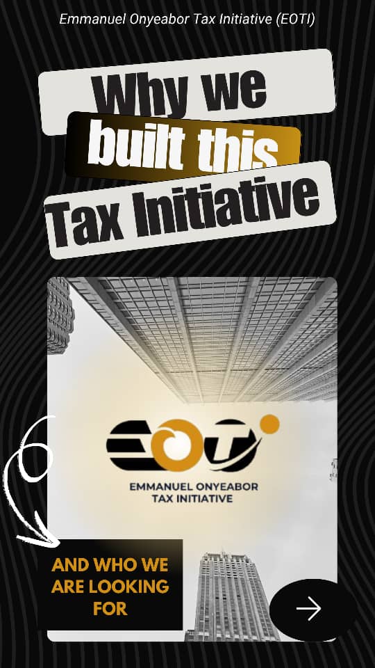Why we built this Tax Initiative and who we are looking&nbsp;for